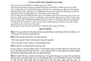 Quyết định 3436/2007/QĐ-UBND mức thu, chế độ thu, nộp, quản lý sử dụng