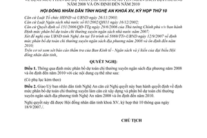 Nghị quyết 199/2007/NQ-HĐND định mức phân bổ dự toán chi thường xuyên ngân sách địa phương năm 2008 và ổn định đến năm 2010