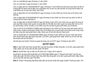 Quyết định 10/2007/QĐ-UBND quy định tiếp công dân xử lý đơn giải quyết tranh chấp khiếu nại tố cáo quận Tân Bình