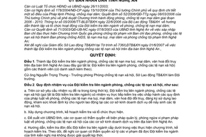 Quyết định 3632/QĐ-UBND.VX thành lập Đội kiểm tra liên ngành phòng chống các tệ nạn ma tuý mại dâm văn hoá đồi trụy tỉnh Nghệ An