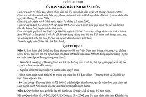 Quyết định 59/2007/QĐ-UBND chế độ hỗ trợ hàng tháng cho Bà mẹ Việt Nam