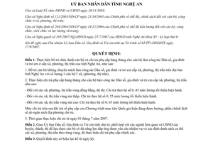 Quyết định 106/2007/QĐ-UBND phụ cấp hàng tháng cán bộ công tác Dân số gia đình trẻ em Nghệ An