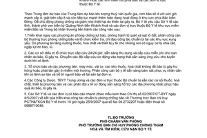 Công điện 6750/CĐ-BYT phòng chống cơn báo số 4