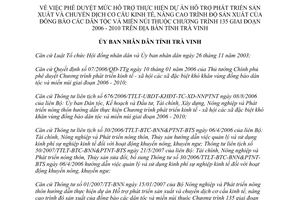 Quyết định 1389/QĐ-UBND 2007 hỗ trợ phát triển sản xuất chuyển dịch cơ cấu kinh tế đồng bào dân tộc miền núi Trà Vinh