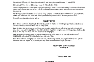 Quyết định 49/2007/QĐ-UBND về Quy định thủ tục và trình tự giải quyết công việc