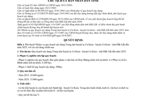 Quyết định 2411/QĐ-UBND phê duyệt Nhiệm vụ quy hoạch xây dựng Trung tâm huyện lỵ Cư Kuin huyện Cư Kuin tỉnh Đắk Lắk đến năm 2025