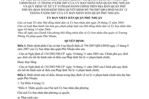 Quyết định 809/2007/QĐ-UBND đính chính 794/2007/QĐ-UBND Pháp lệnh Xử lý vi phạm hành chính