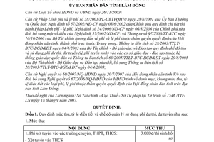 Quyết định 37/2007/QĐ-UBND thu nộp quản lý sử dụng phí dự thi Lâm Đồng