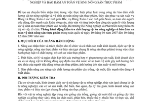 Chỉ thị 2630/CT-BNN-KHCN tổ chức tháng hành động kiểm tra chất lượng vật tư nông nghiệp bảo đảm an toàn vệ sinh nông sản thực phẩm