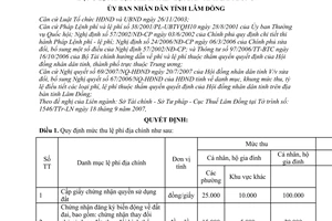 Quyết định 33/2007/QĐ-UBND phê duyệt mức thu, nộp, tỷ lệ điều tiết  chế độ quản lý sử dụng lệ phí địa chính