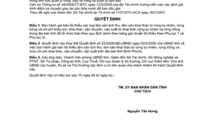 Quyết định 50/2007/QĐ-UBND giá bán tối thiểu các loại lâm sản tịch thu, lâm sản khai thác từ rừng tự nhiên, rừng trồng