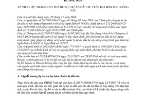 Hướng dẫn 572/HD-SKHĐT lập, thẩm định, phê duyệt dự án đầu tư