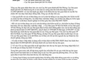 Công văn  5759/TCHQ-BCCHĐH  Trả lời  vướng mắc  triển khai QĐ 52/2007/QĐ-BTC
