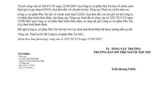 Công văn  4257/TCT-HT  thuế giá trị gia tăng, hoá đơn  chi phí trả hộ