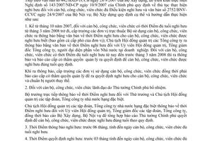 Công văn 2199/BXD-TCCB  Thực hiện NĐ Chính phủ quy định  thủ tục nghỉ hưu đối với cán bộ, công chức, viên chức