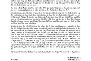 Công văn  13849/BTC-TCT  ghi thu, ghi chi tiền sử dụng đất