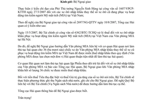 Công văn 5830/TCHQ-KTTT thuế xe ôtô nhập khẩu phục vụ hoạt động MIA