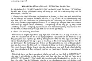 Công văn 200/BXD-KTTC giải đáp  vướng mắc áp dụng cơ chế chính sách liên quan đến đầu tư xây dựng công trình