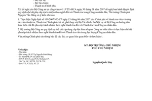 Công văn  6015/VPCP-VX  Thực hiện chế độ phụ cấp trách nhiệm theo nghề thanh tra  Công an nhân dân