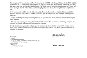 Công văn 1586/TTg-DK dự án đầu tư Nhà máy lọc dầu Vũng Rô  tỉnh Phú Yên