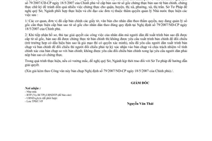 Công văn 365/STP-TPBT thực hiện cấp bản sao từ sổ gốc