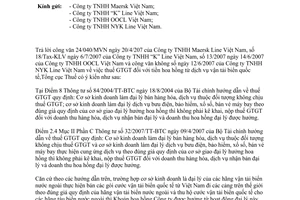 Công văn 4359/TCT-CS  thuế GTGT tiền hoa hồng từ dịch vụ đại lý vận tải biển quốc tế
