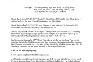 Công văn 713/SGTVT-QLGT Thủ tục xin cấp phép hoạt động bến thủy nội địa