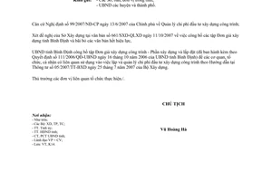 Công văn 3371/UBND-XD công bố tập Đơn giá xây dựng công trình - Phần xây dựng