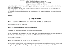 Công văn 226/SGD-ĐT hướng dẫn thực hiện Quyết định Ủy ban nhân dân tỉnh