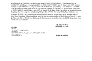 Công văn 1427/TTg-CN phê duyệt đầu tư Dự án Phát triển cơ sở hạ tầng giao thông đồng bằng sông Cửu Long vốn vay Ngân hàng Thế giới