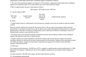 Official Dispatch No. 13721/BTC-TCT of October 11, 2007, on tax policies for capital transfer