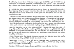 Chỉ thị 38/2007/CT-UBND khắc phục hậu quả cơ bão số 5 LEKIMA