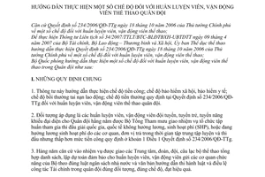 Thông tư 155/2007/TT-BQP hướng dẫn thực hiện chế độ huấn luyện viên vận động viên thể thao quân đội