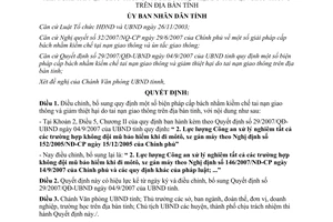 Quyết định 32/2007/QĐ-UBND kiềm chế tai nạn giao thông giảm thiệt hại Bình Định