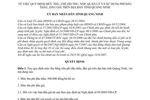 Quyết định 3704/2007/QĐ-UBND  mức thu chế độ thu nộp quản lý và sử dụng