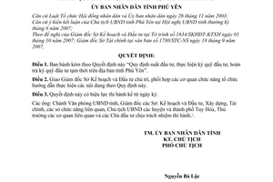 Quyết định 1879/2007/QĐ-UBND suất đầu tư, thực hiện ký quỹ đầu tư