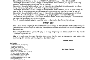 Quyết định 09/2007/QĐ-BTP sửa đổi 572/2004/QĐ-BTP Chế độ Kế toán nghiệp vụ thi hành án