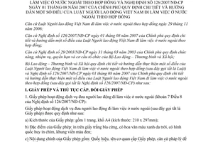 Thông tư 21/2007/TT-BLĐTBXH hướng dẫn Luật Nghị định 126/2007/NĐ-CP người lao động Việt Nam làm việc nước ngoài hợp đồng