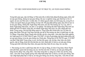 Chỉ thị 04/2007/CT-NHNN chấp hành pháp luật trật tự, an toàn giao thông