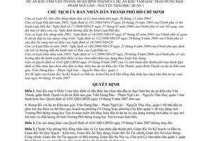 Quyết định 4595/QĐ-UBND sửa đổi mục 6 điều 3 quy định đấu thầu lựa chọn nhà đầu tư dự án khu chợ Văn Thánh, khu tam giác quận 1