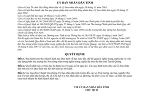 Quyết định 33/2007/QĐ-UBND  hạn mức đất, chế độ quản lý