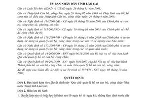 Quyết định 70/2007/QĐ-UBND quản lý hồ sơ cán bộ công chức nhà nước Lào Cai