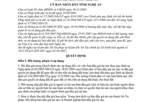 Quyết định 116/2007/QĐ-UBND mức chế độ thu nộp, quản lý sử dụng phí đấu giá tỉnh Nghệ An