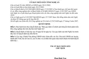 Quyết định 117/2007/QĐ-UBND quy định chính sách khuyến khích phát triển khu công nghiệp nhỏ tỉnh Nghệ An