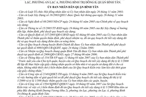 Quyết định 5418/QĐ-UBND phê duyệt Đồ án quy hoạch chi tiết xây dựng đô thị tỷ lệ 1/2000 Khu dân cư phía bắc đường Kinh Dương Vương phường An Lạc