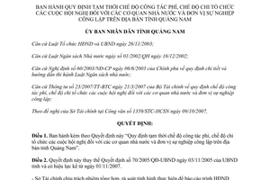 Quyết định 3211/QĐ-UBND 2007 chế độ công tác phí chi tổ chức hội nghị Quảng Nam