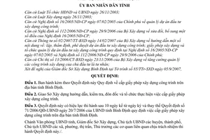 Quyết định 34/2007/QĐ-UBND Quy định cấp giấy phép xây dựng công trình