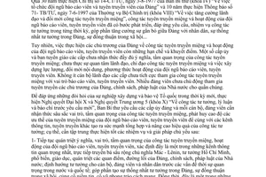 Chỉ thị 17-CT/TƯ năm 2007 tiếp tục đổi mới và nâng cao chất lượng, hiệu quả công