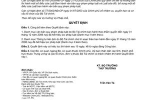 Quyết định 82/2007/QĐ-BTC công bố Danh mục văn bản quy phạm pháp luật đến năm 2006 đã hết hiệu lực
