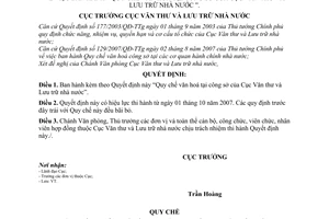 Quyết định 235/QĐ-VTLTNN Quy chế văn hoá công sở Cục Văn thư Lưu trữ nhà nước